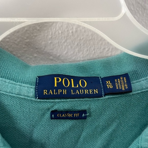 Polo Ralph Lauren Men Green Polo Short Sleeve‎ Shirt Classic Fit size XL - Picture 6 of 10